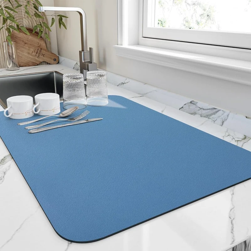 Euroselle Quick Dry Dish Mat For Fast Absorption And Countertop Protection