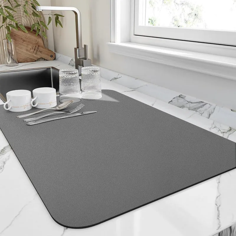 Euroselle Quick Dry Dish Mat For Fast Absorption And Countertop Protection