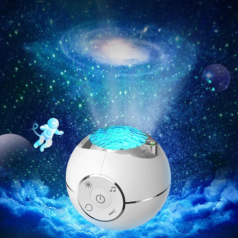 Euroselle Galaxy Star Projector Light With LED And Bluetooth Speaker USB And Battery Powered