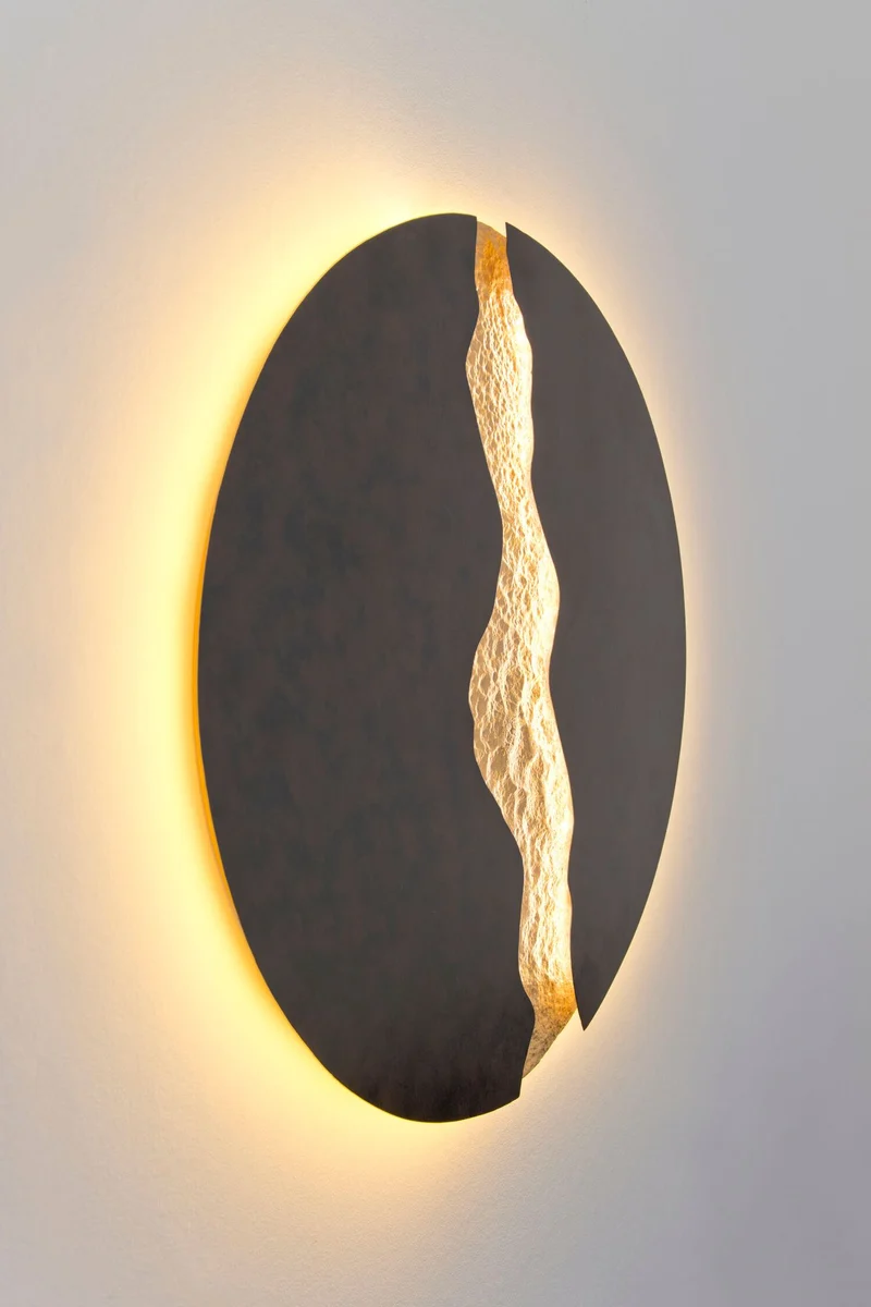 LED-Wandleuchte Lava dimmbar gehämmert Rund Ø 80cm