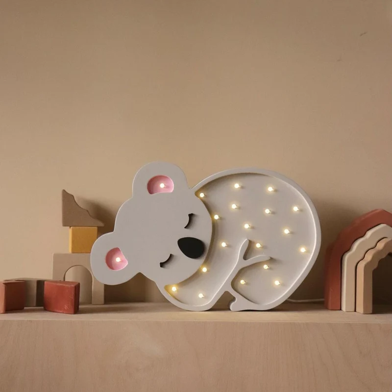 LED Nachtlicht Koala aus Holz, dimmbar
