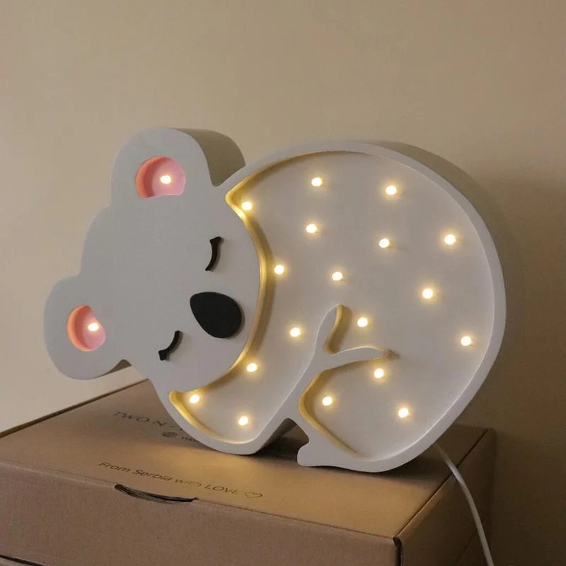 LED Nachtlicht Koala aus Holz, dimmbar