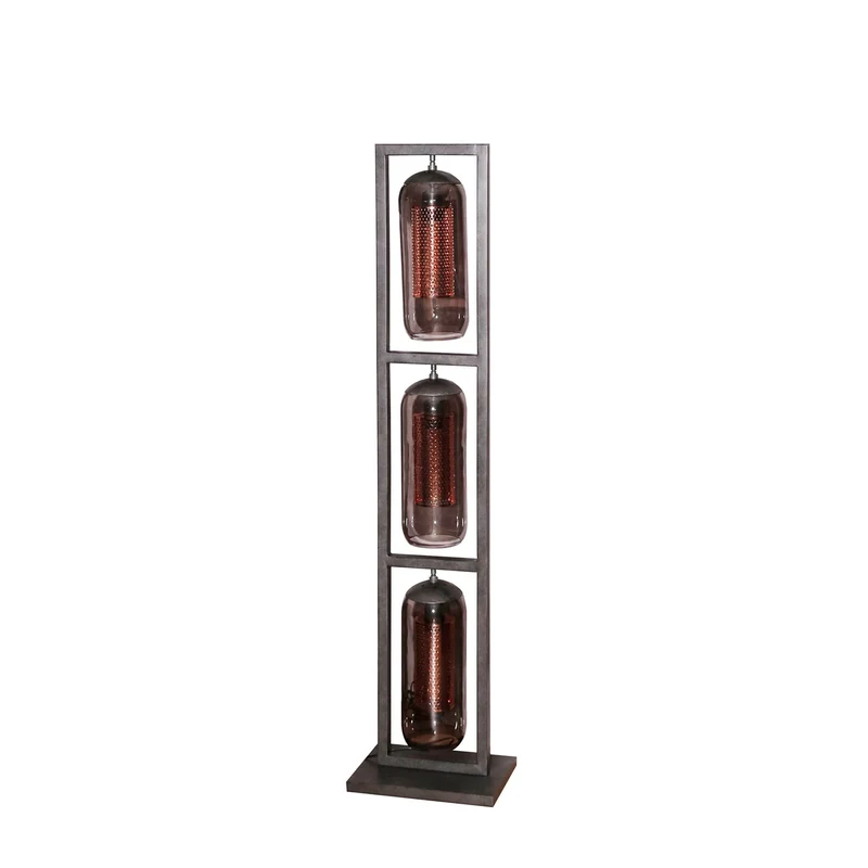 Stehlampe 3L turm smoke Glas