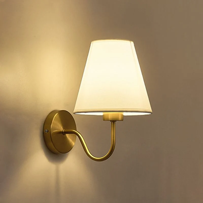 Euroselle Fabric Wall Lamp With Iron Frame E27 Base Hardwired Indoor Wall Light