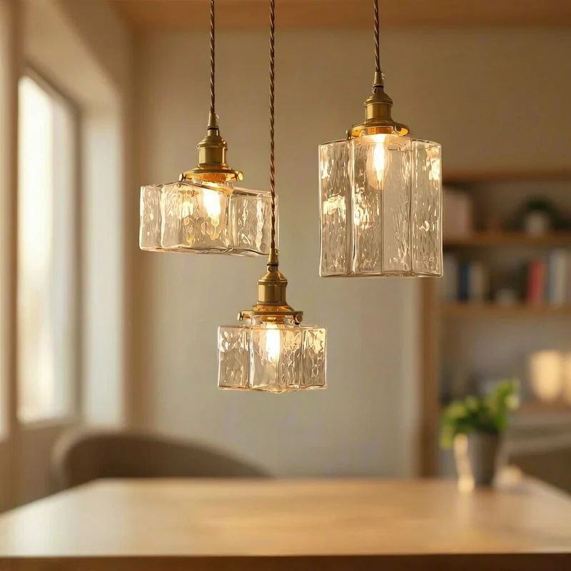 Lyra Sculptural Glass Pendant Ceiling Light By Euroselle