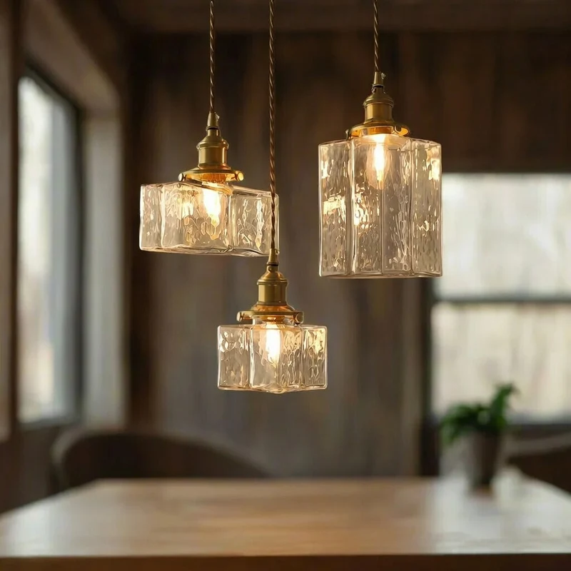 Lyra Sculptural Glass Pendant Ceiling Light By Euroselle