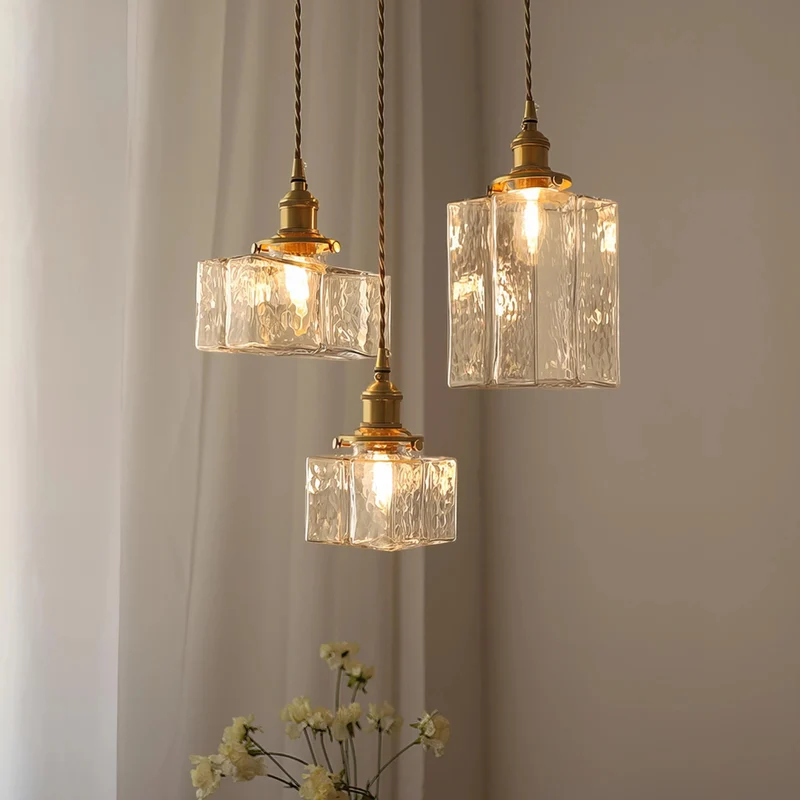 Lyra Sculptural Glass Pendant Ceiling Light By Euroselle