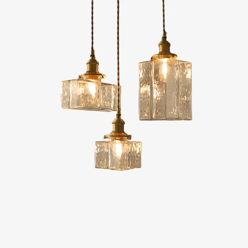 Lyra Sculptural Glass Pendant Ceiling Light By Euroselle