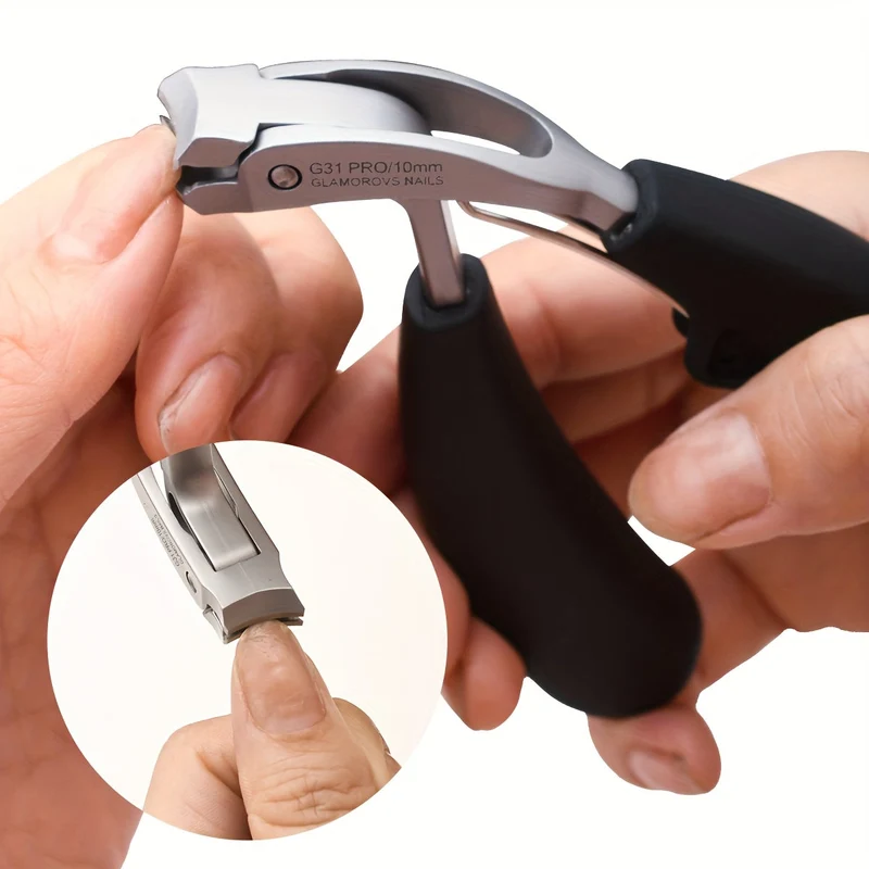 G31 Ergonomic Nail Clippers With Long Handle, Stainless Steel - Euroselle