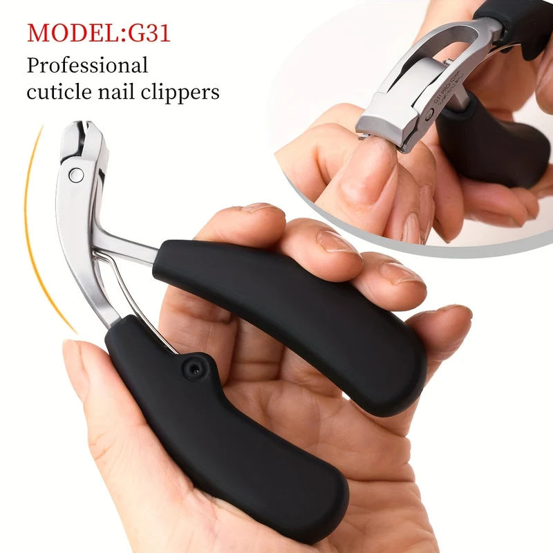 G31 Ergonomic Nail Clippers With Long Handle, Stainless Steel - Euroselle