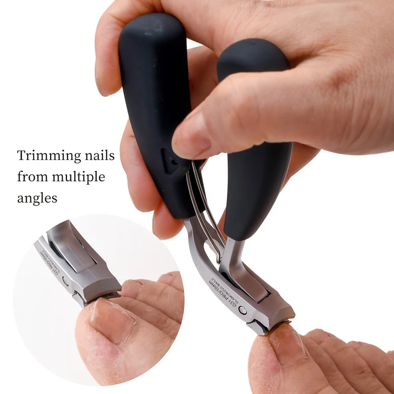 G31 Ergonomic Nail Clippers With Long Handle, Stainless Steel - Euroselle