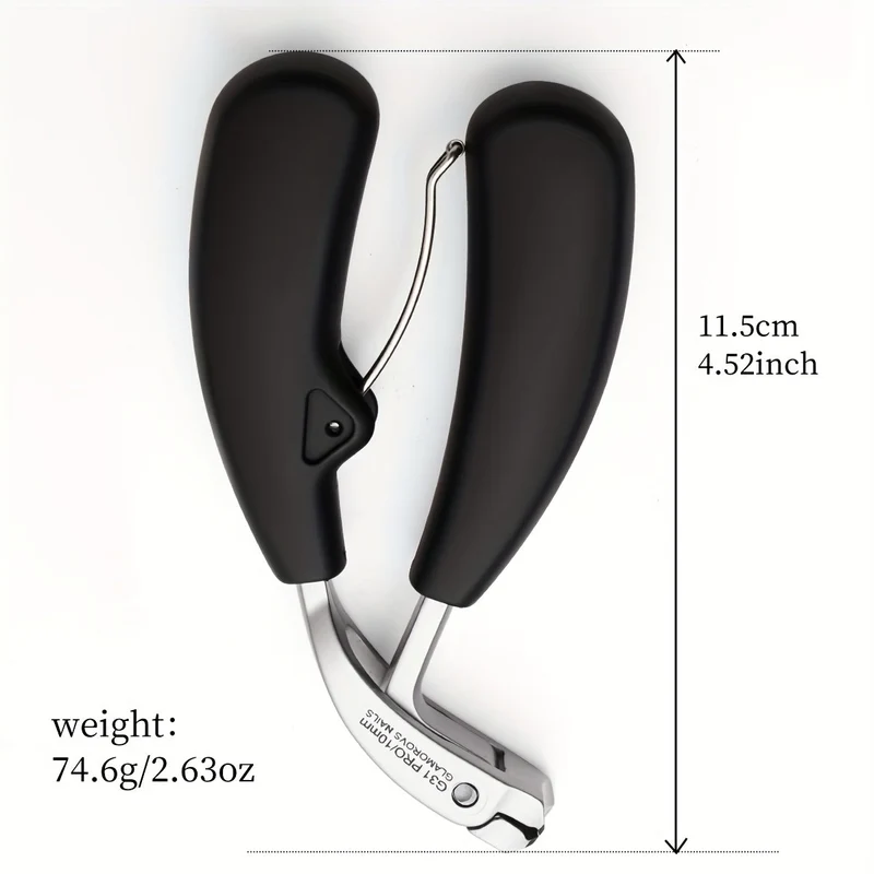 G31 Ergonomic Nail Clippers With Long Handle, Stainless Steel - Euroselle
