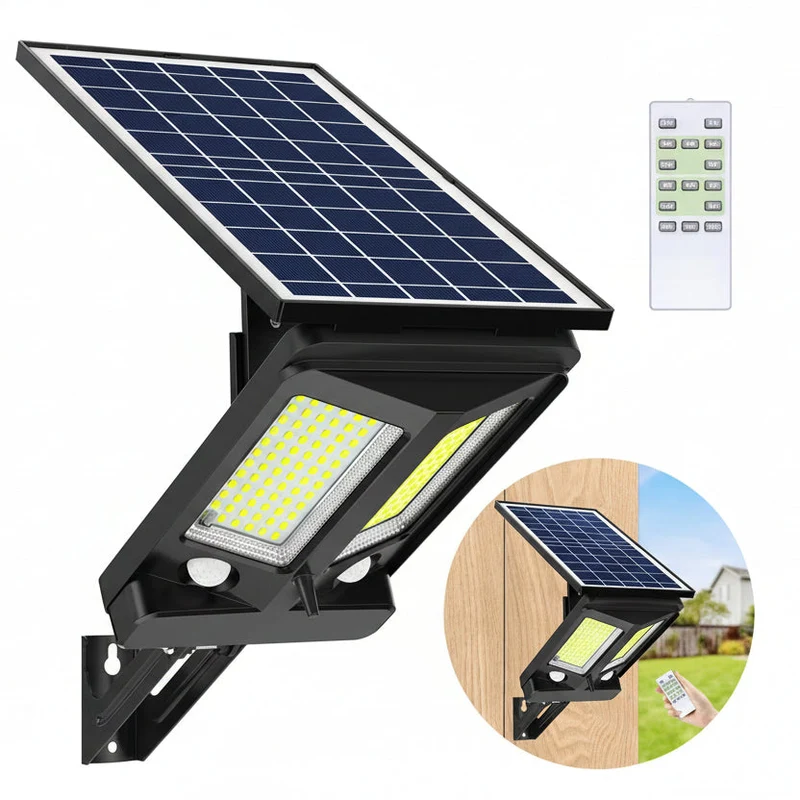 Euroselle Outdoor Solar LED Spotlight 12000 With Motion Detection And Remote