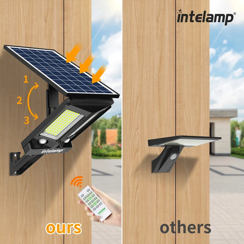 Euroselle Outdoor Solar LED Spotlight 12000 With Motion Detection And Remote