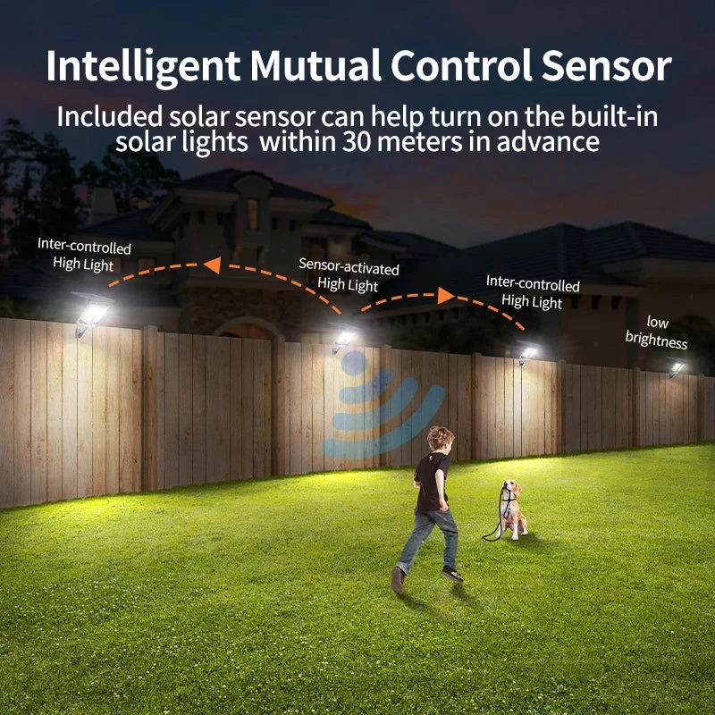 Euroselle Outdoor Solar LED Spotlight 12000 With Motion Detection And Remote