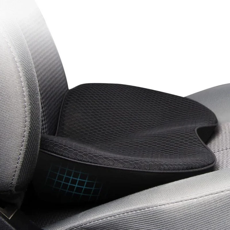 Euroselle Premium Auto Seat Cushion With Integrated Lumbar Support Pad