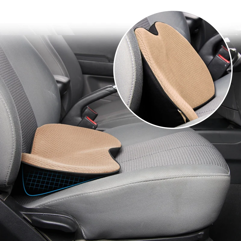 Euroselle Premium Auto Seat Cushion With Integrated Lumbar Support Pad
