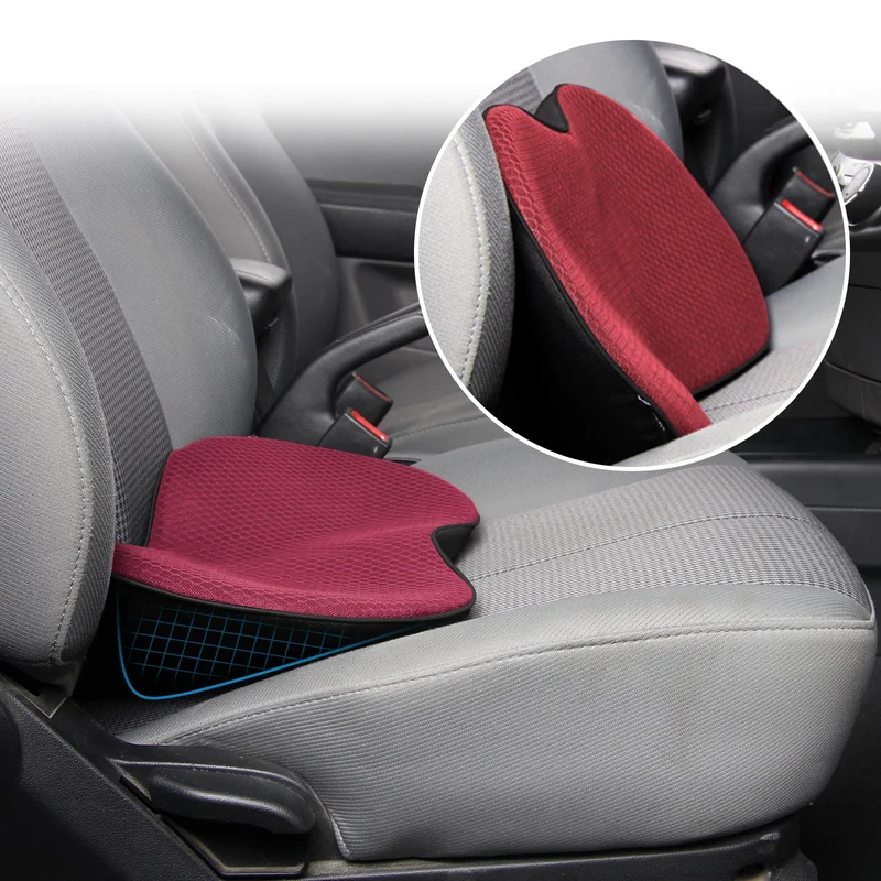 Euroselle Premium Auto Seat Cushion With Integrated Lumbar Support Pad