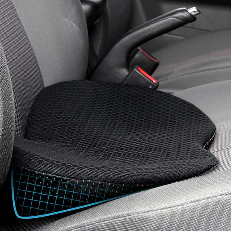 Euroselle Premium Auto Seat Cushion With Integrated Lumbar Support Pad