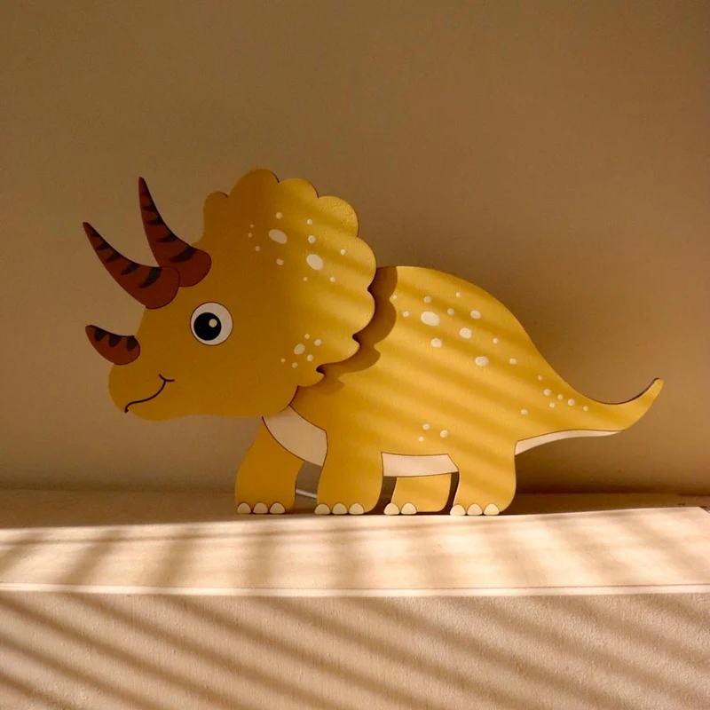 Wandlampe Dino aus Holz