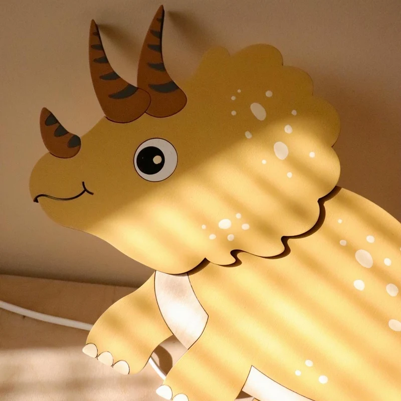 Wandlampe Dino aus Holz