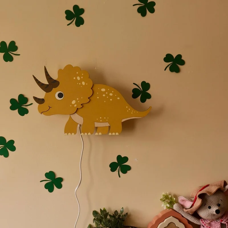 Wandlampe Dino aus Holz