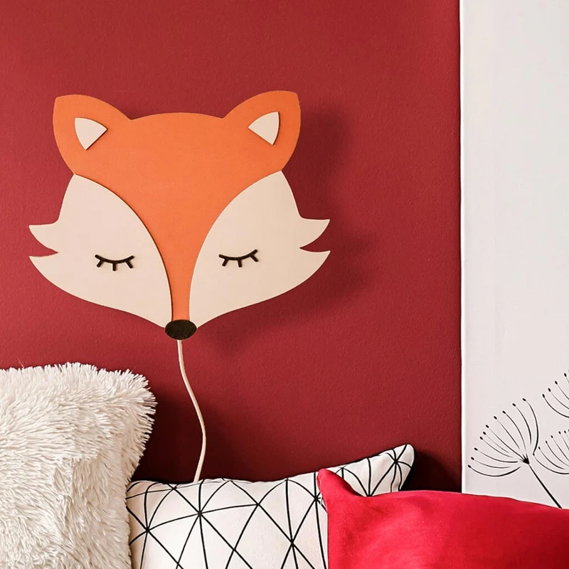 Wandlampe Fuchs aus Holz