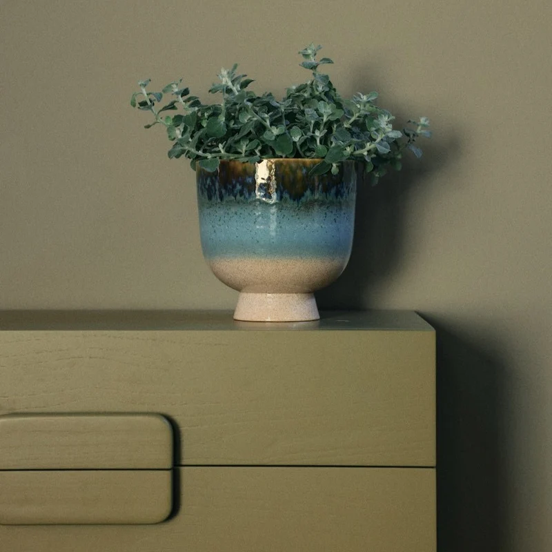 Blumentopf aus Keramik Retro Lagoon - HKliving
