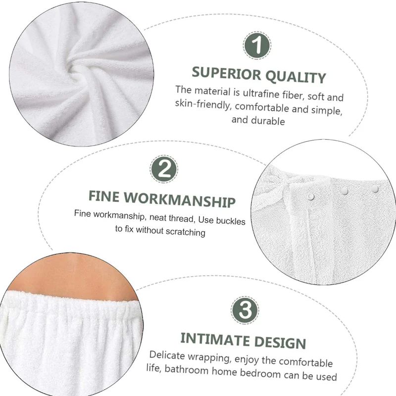Euroselle Minimalist Bathrobe and Towel Set, Lightweight Quick-Dry Bath Wrap