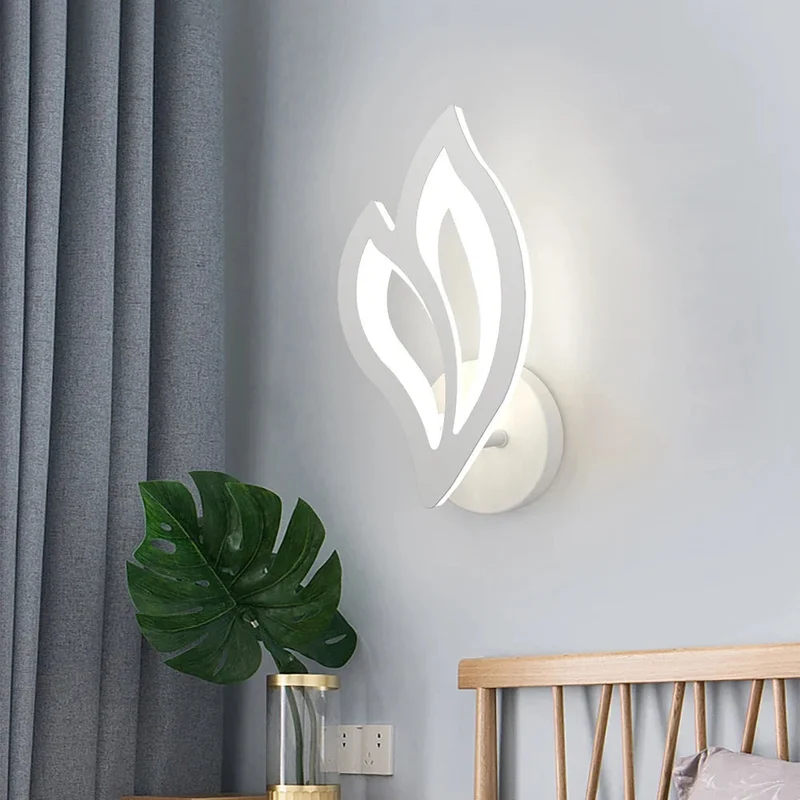 Euroselle Wall Sconce LED Light Fixture, Metal And Acrylic, Hardwired