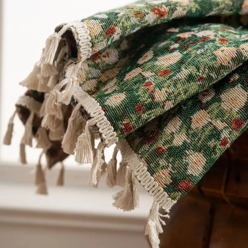 Euroselle Floral Tassel Curtain Panel for Cozy Interiors