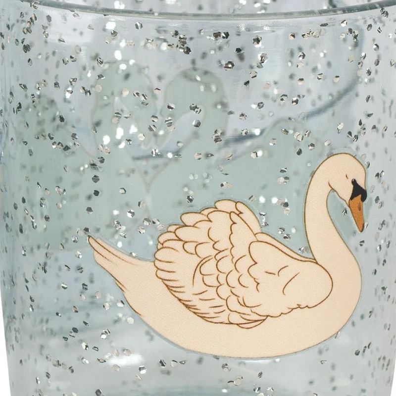 Glitzerndes Geschirr-Set in Swan Blue