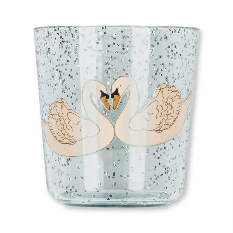 Glitzerndes Geschirr-Set in Swan Blue