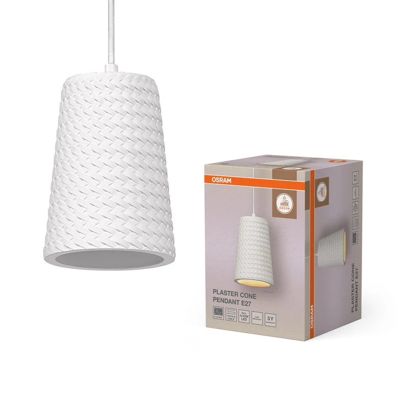 OSRAM DECOR Plaster Pendelleuchte, E27, 200 mm