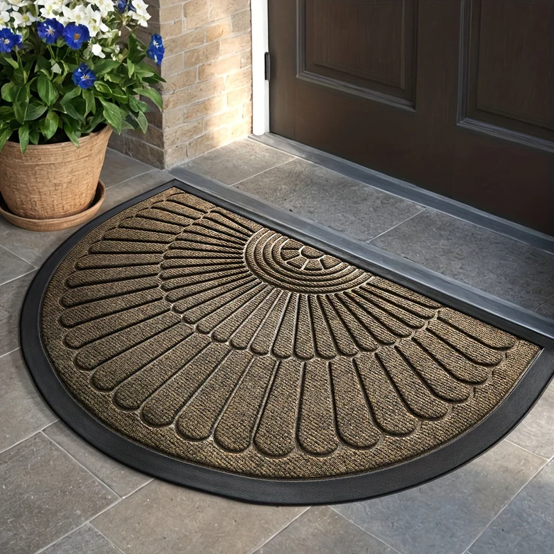 Euroselle Durable Low-Profile Entryway Mat for Front Door, Patio, and Garage