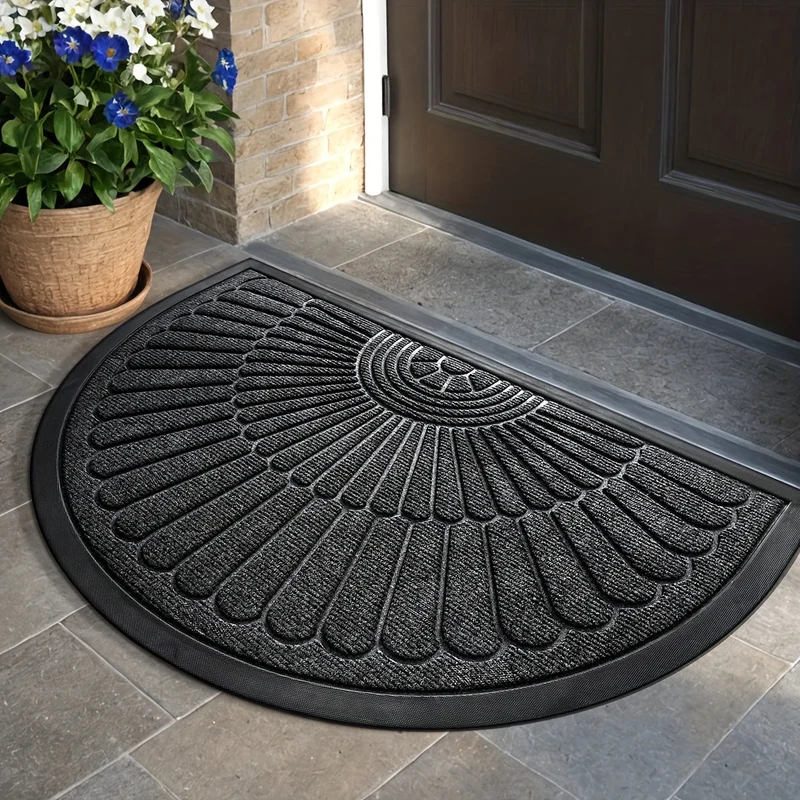 Euroselle Durable Low-Profile Entryway Mat for Front Door, Patio, and Garage