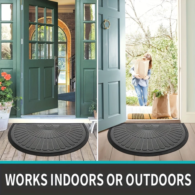 Euroselle Durable Low-Profile Entryway Mat for Front Door, Patio, and Garage