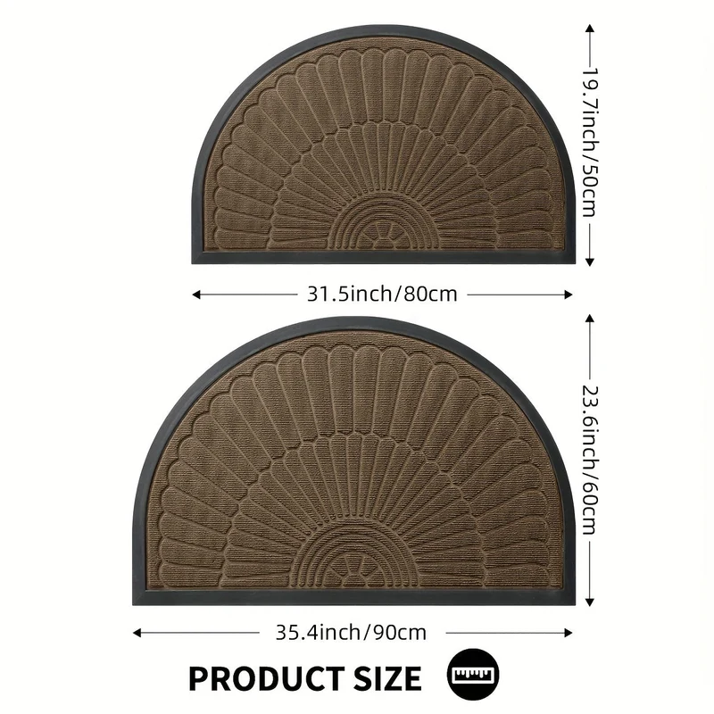 Euroselle Durable Low-Profile Entryway Mat for Front Door, Patio, and Garage