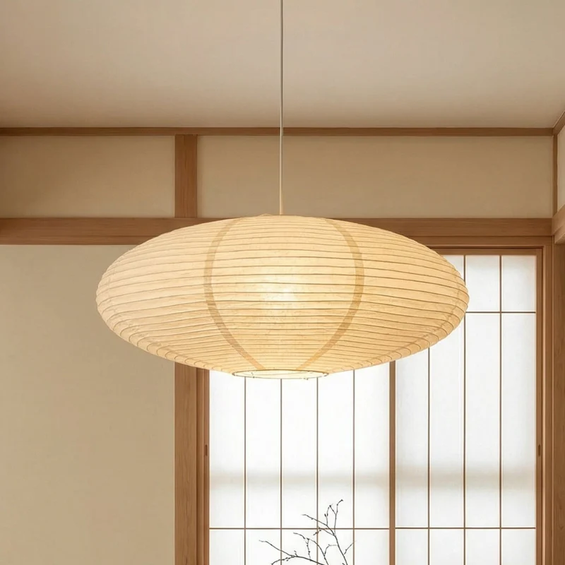 Novae Paper Pendant Light For Living Rooms And Dining Areas Euroselle