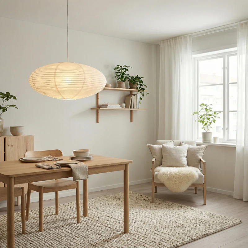 Novae Paper Pendant Light For Living Rooms And Dining Areas Euroselle