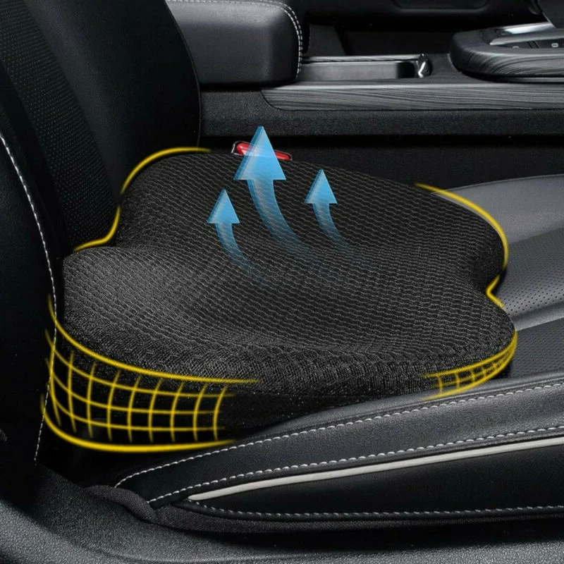 Euroselle Car Seat Cushion With 3.5-Inch Height Boost For Short Drivers