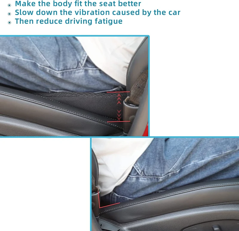 Euroselle Car Seat Cushion With 3.5-Inch Height Boost For Short Drivers