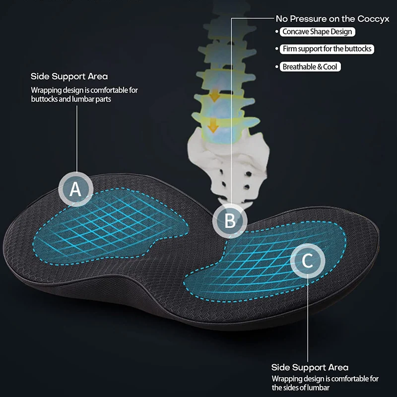 Euroselle Car Seat Cushion With 3.5-Inch Height Boost For Short Drivers