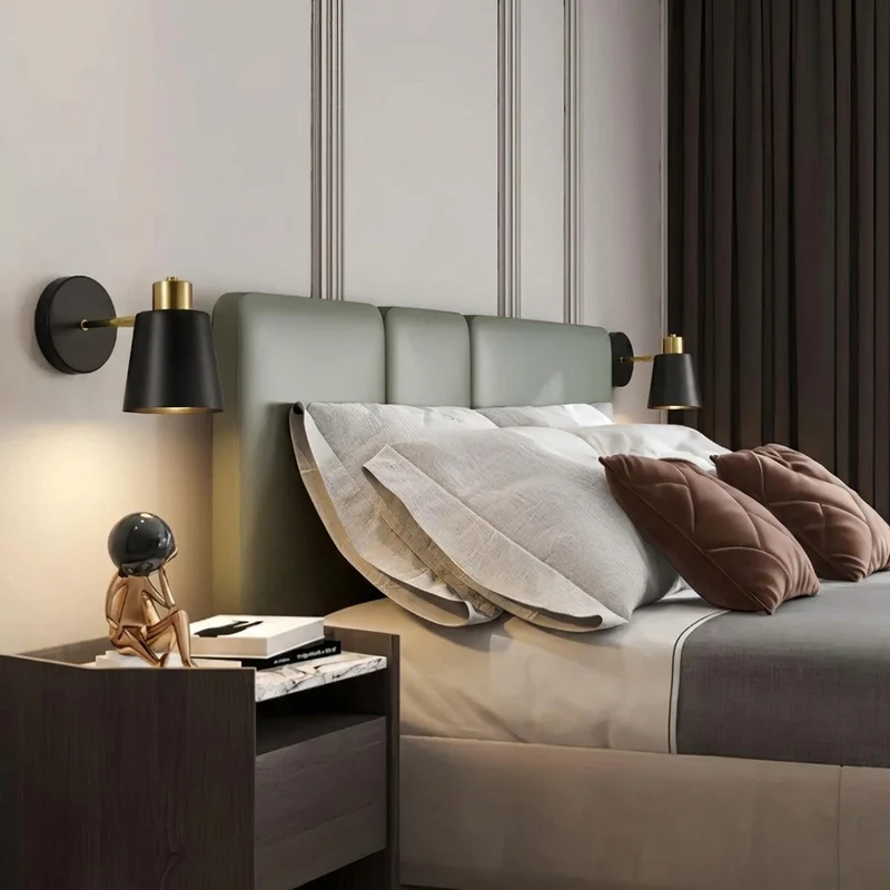 Euroselle Adjustable Wall Lamp With Cone Shade, Sconce For Reading And Ambient Lighting