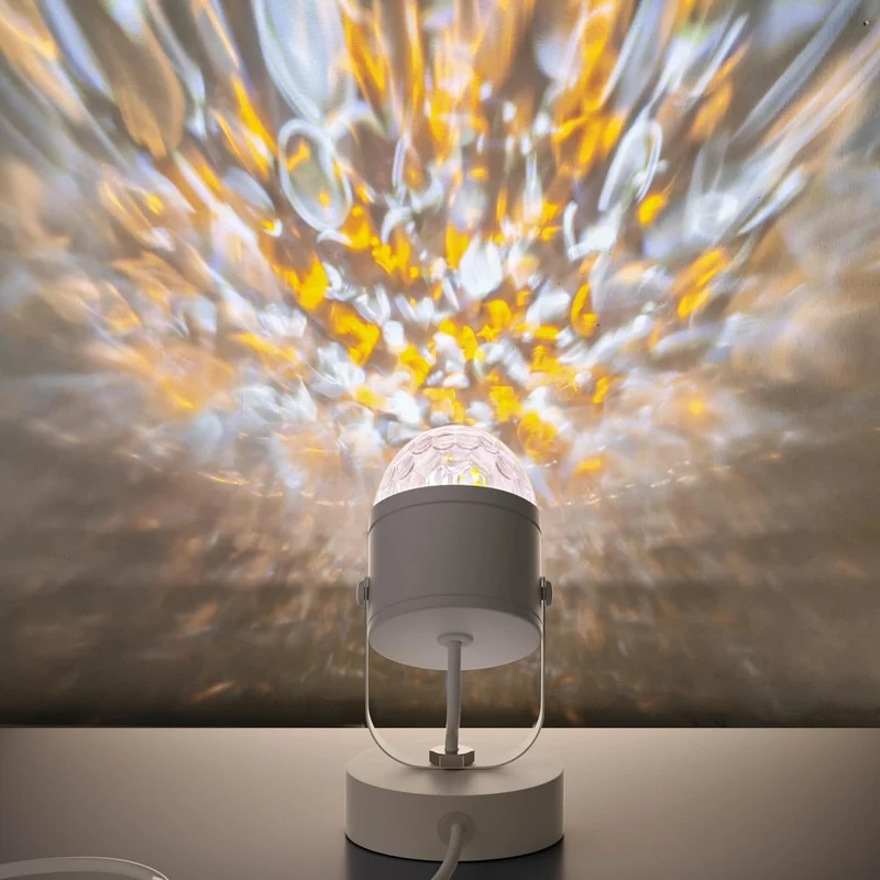 Ripple Effect Table Lamp With Wrought Iron Material Projection Lighting Euroselle