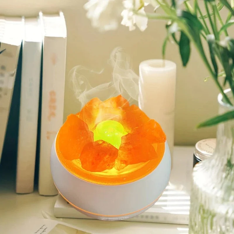 Euroselle 3 In 1 Salt Lamp Diffuser USB Ultrasonic Air Purification And Aromatherapy