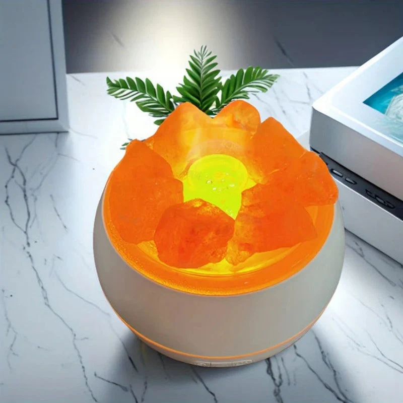 Euroselle 3 In 1 Salt Lamp Diffuser USB Ultrasonic Air Purification And Aromatherapy