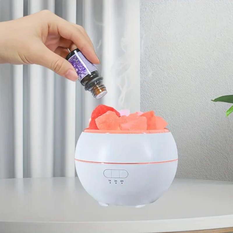 Euroselle 3 In 1 Salt Lamp Diffuser USB Ultrasonic Air Purification And Aromatherapy