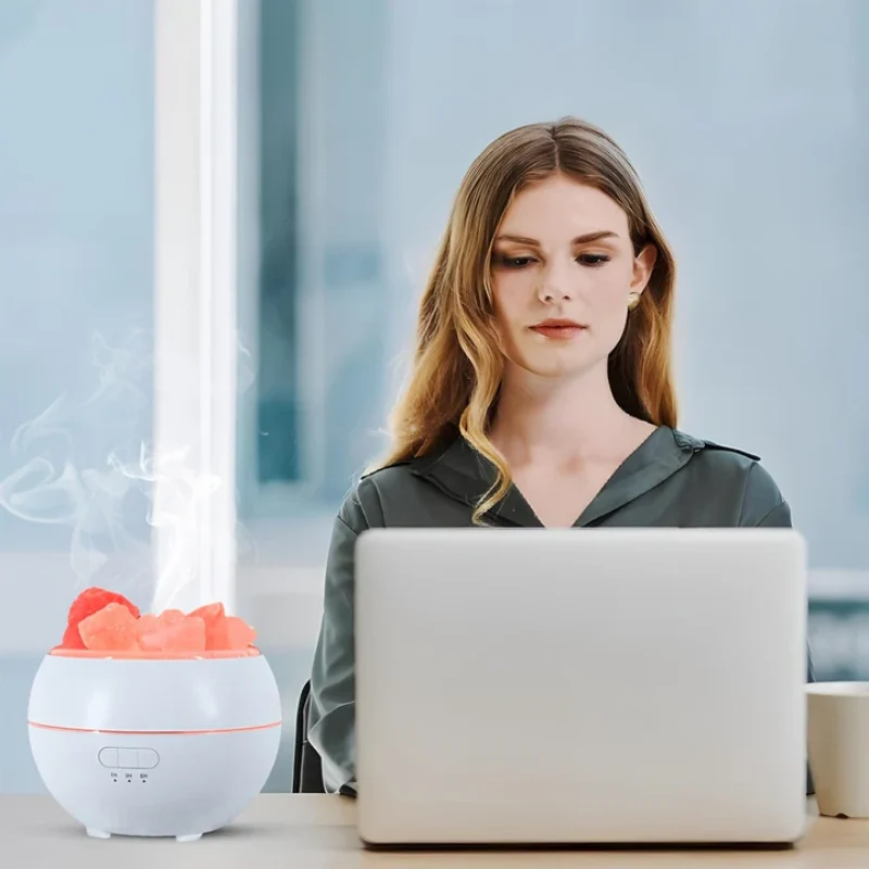 Euroselle 3 In 1 Salt Lamp Diffuser USB Ultrasonic Air Purification And Aromatherapy