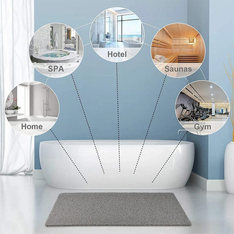 Euroselle Non Slip Shower Mat With Hygienic Comfort And Easy Cleaning